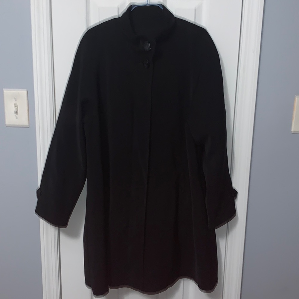 Regent Park Women’s Black Rain Coat with Removable Lining Sz Medium EUC